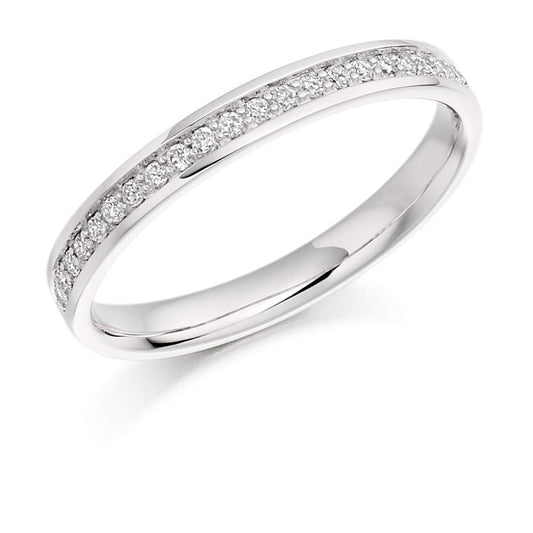 Diamond 0.17ct half eternity ring Ring Gemex 18ct white gold *  