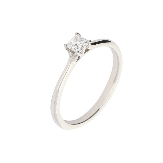 Platinum 0.25ct princess cut natural diamond ring Ring Rock Lobster   
