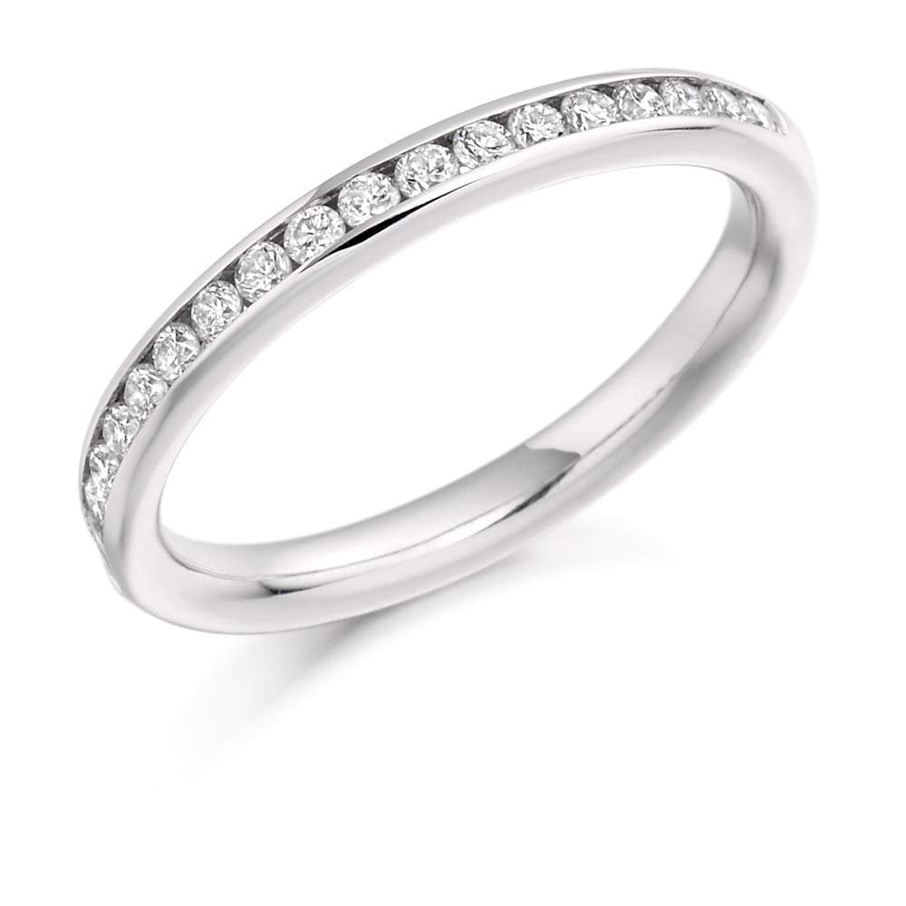 Diamond 0.33ct channel set 1/2 eternity ring Ring Gemex platinum *  