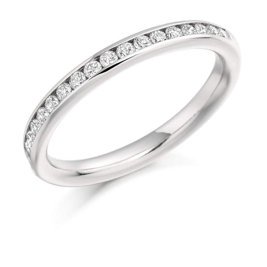 Diamond 0.33ct channel set 1/2 eternity ring Ring Gemex platinum *  