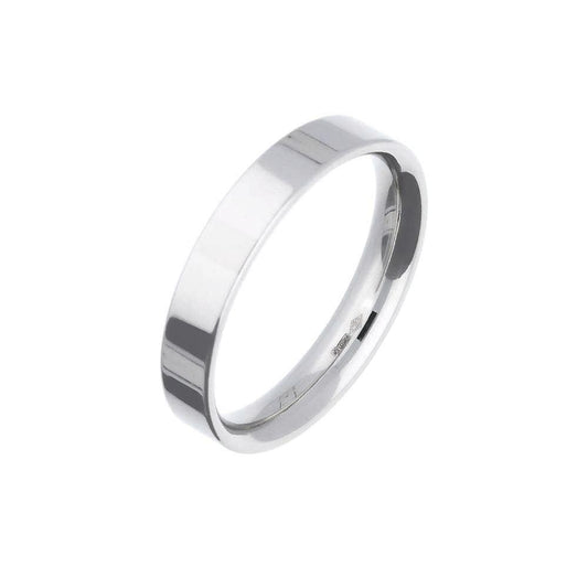 Platinum 4mm flat wedding band Ring Rock Lobster   