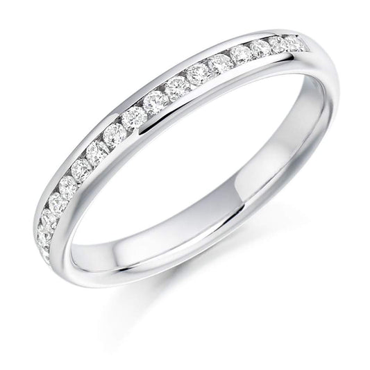 Diamond 0.22ct channel set 1/2 eternity ring Ring Gemex platinum *  