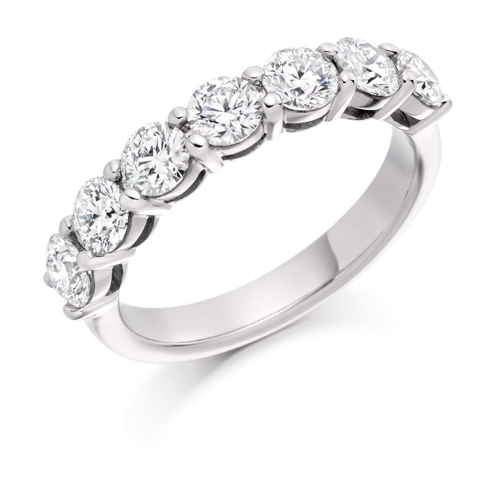 Diamond claw set 1.50ct 1/2 eternity ring Ring Rock Lobster platinum *  