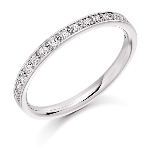 Diamond 0.25ct grain set 1/2 eternity ring Ring Gemex platinum *  