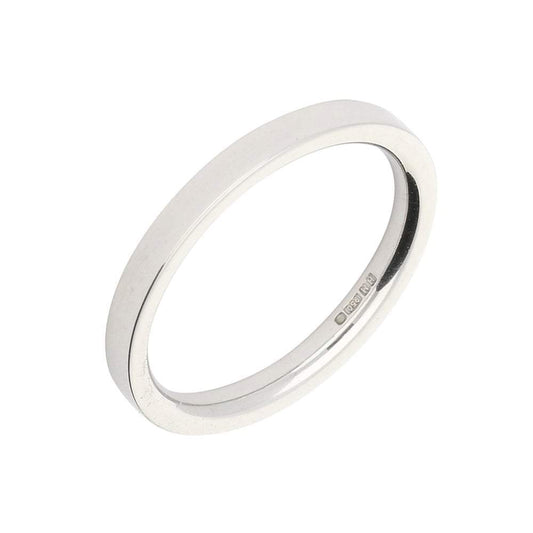 Platinum medium flat court 2mm band Ring Rock Lobster   