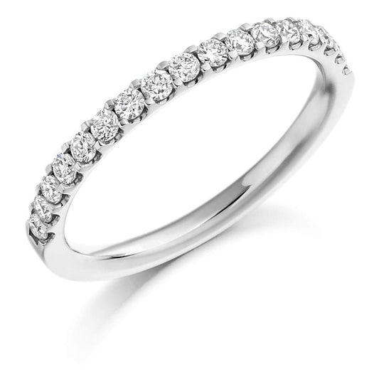 Diamond micro claw set brilliant 0.33ct half eternity ring Ring Rock Lobster platinum *  
