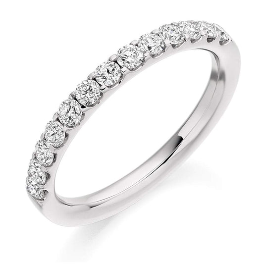Diamond micro claw set 0.50ct 1/2 eternity ring Ring Gemex platinum *  