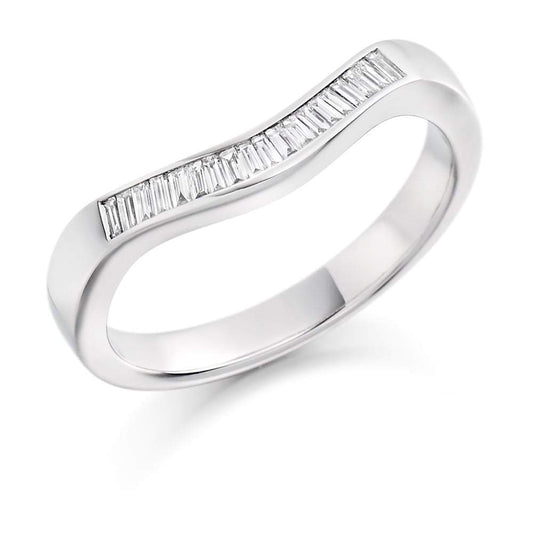 Diamond 0.20ct shaped 1/2 eternity ring Ring Rock Lobster platinum *  
