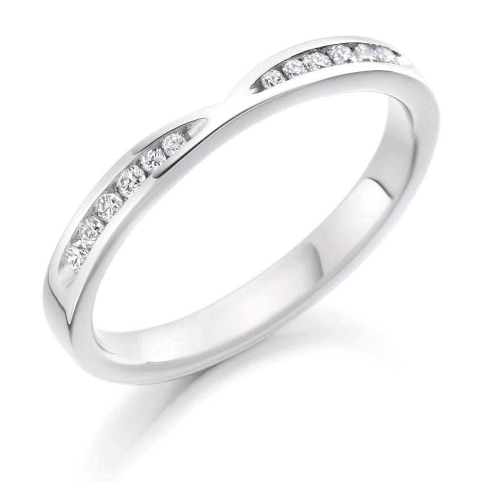 Diamond 0.18ct shaped 1/2 eternity ring Ring Rock Lobster platinum *  