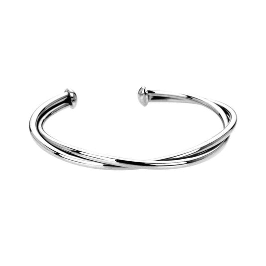 Silver 3/4 twisted bangle Bangle Tianguis Jackson   