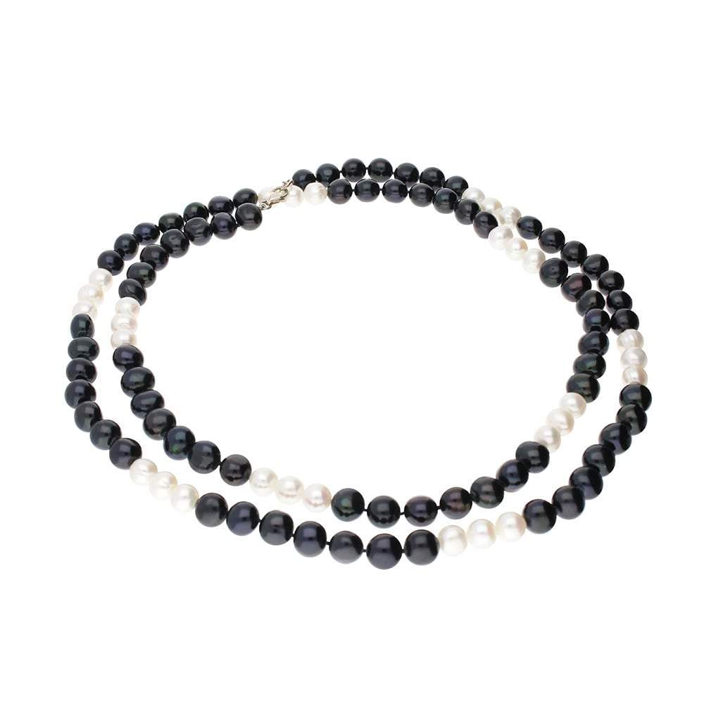 Freshwater black & white pearl necklace Rock Lobster Jewellery