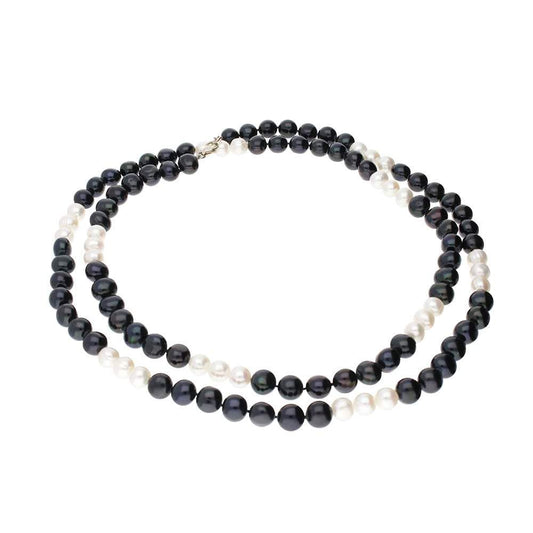 Freshwater black & white pearl necklace Neckwear Rock Lobster   