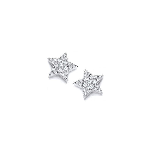 Silver cubic zirconia starry night stud earrings Earrings Cavendish French   