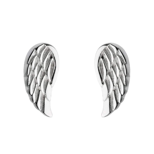 Silver dainty angel wing stud earrings Earrings Rock Lobster Jewellery   