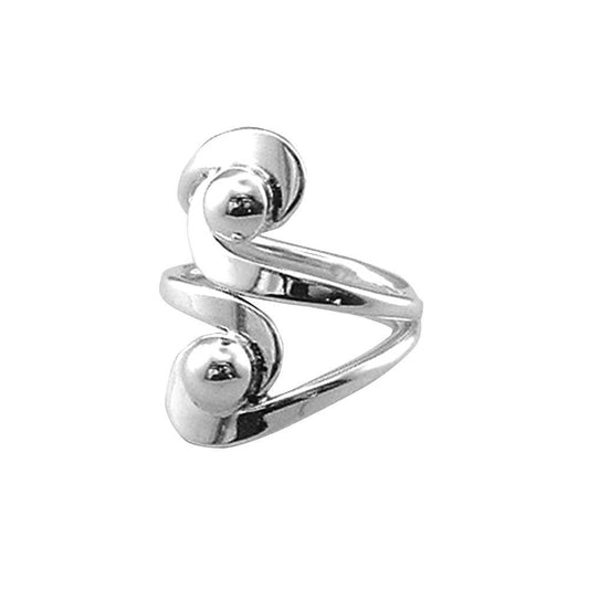 Silver double loop ring Ring Tianguis Jackson   
