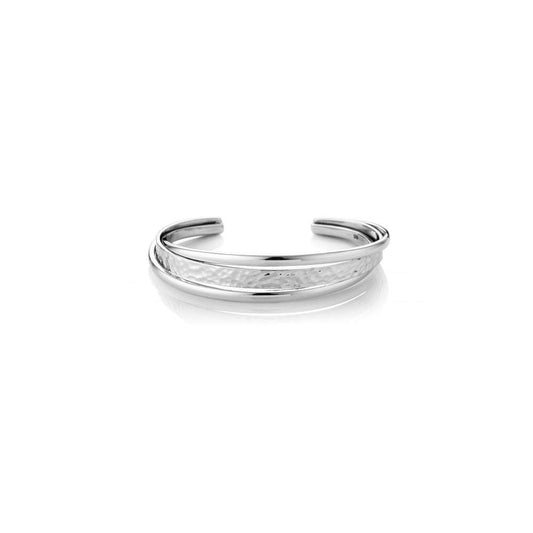 Silver hammered strand bangle Bangle Rock Lobster Jewellery   