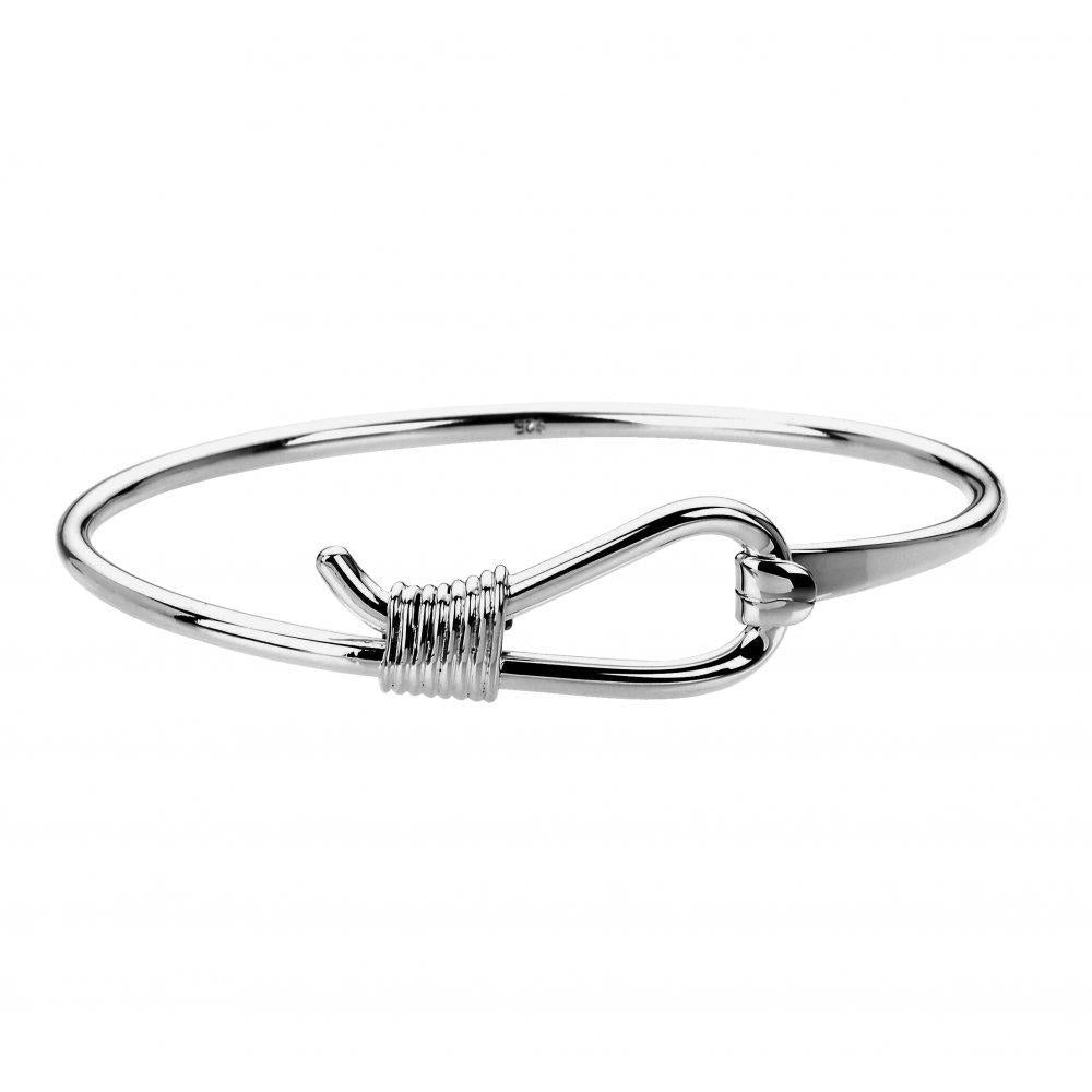 Silver knot and hook fastening  bangle Bangle Tianguis Jackson   