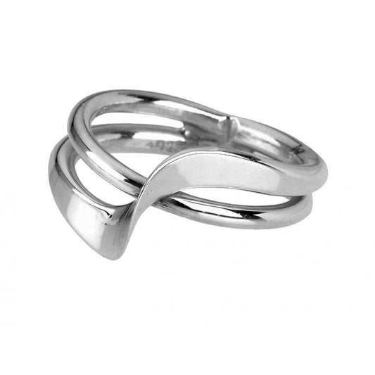 Silver double band twist ring Ring Tianguis Jackson   