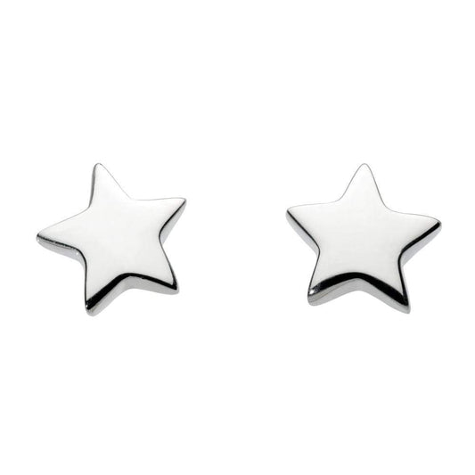 Silver star studs Earrings DEW   