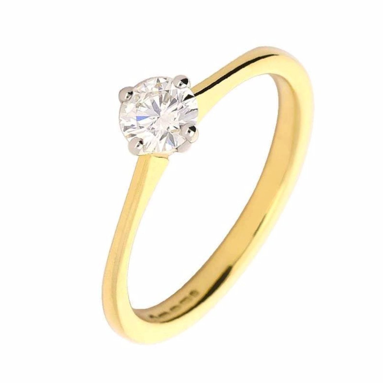 18ct yellow gold 0.45ct certified natural diamond ring Ring Rock Lobster   
