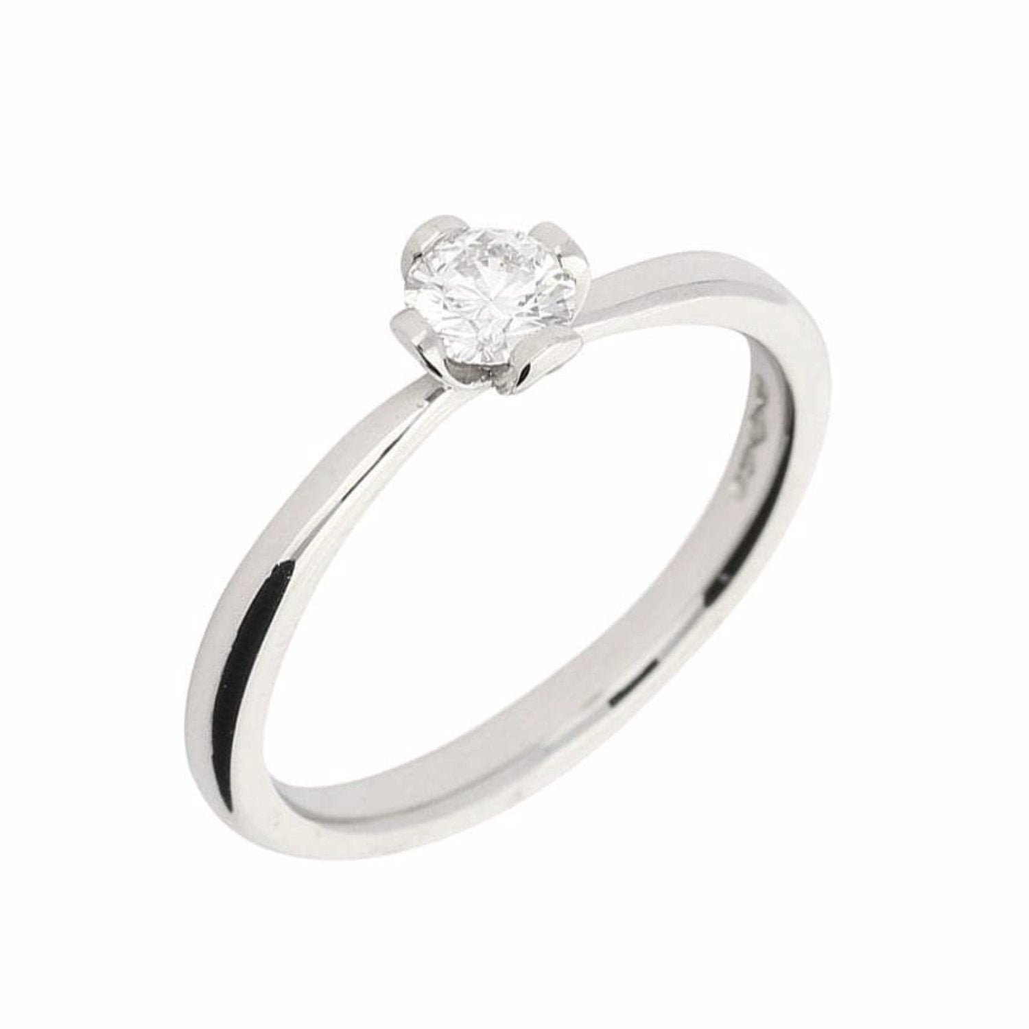 Platinum 0.32 ct brilliant certified natural diamond ring Ring Rock Lobster   