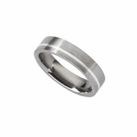 Titanium and Silver inlaid Ring Ring Rock Lobster   