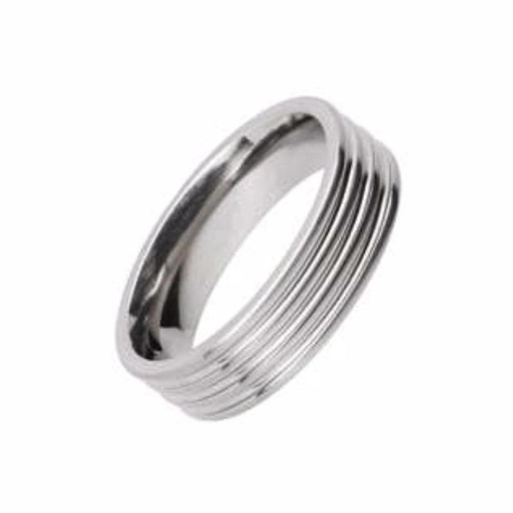 Titanium grooved band Ring Rock Lobster   
