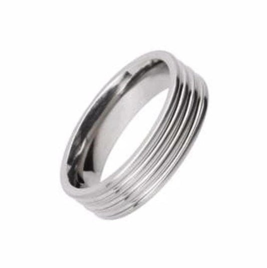 Titanium grooved band Ring Rock Lobster Jewellery   