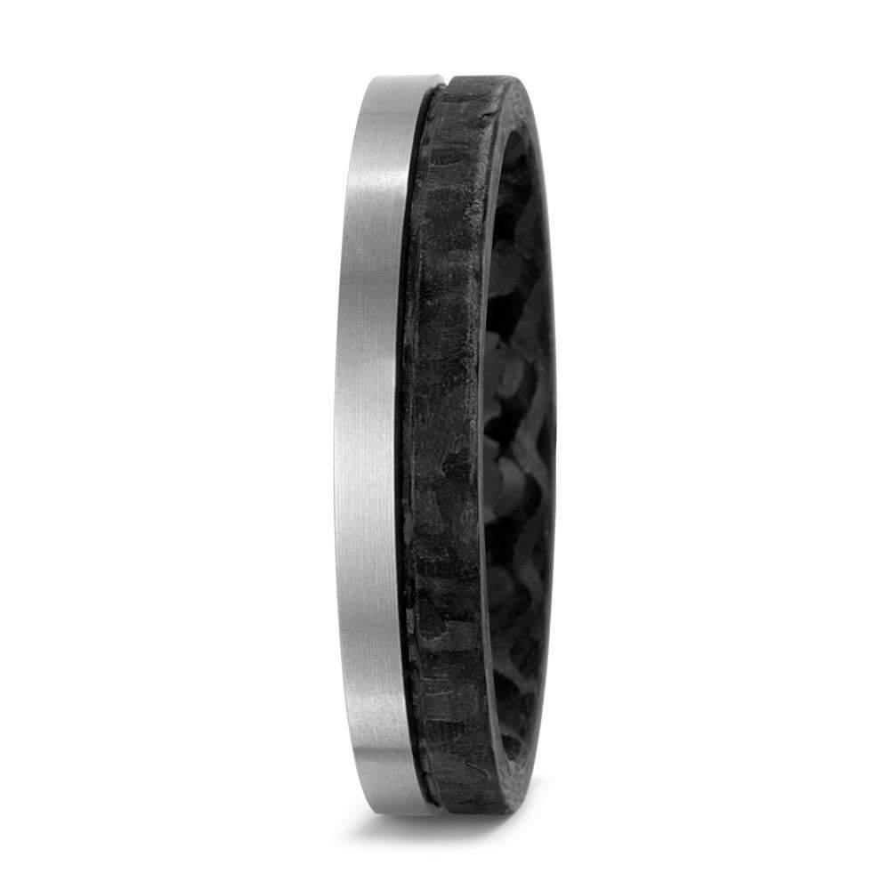 Titanium Carbon textured band size S Ring Titan Factory   