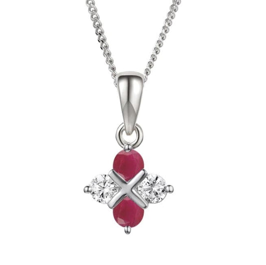 Scarlet Serenity Ruby Necklace Necklaces Amore
