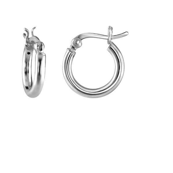 Silver 15mm medium hoop earrings Earrings DEW   