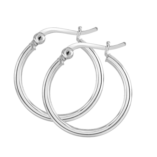 Silver 20mm hoop earrings Earrings DEW   