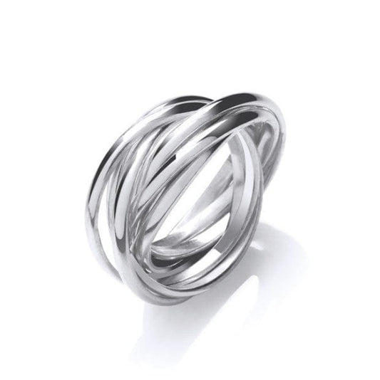 Silver 7 Band Ring General Cavendish French