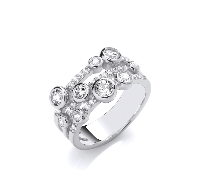 Silver all bubbled up ring Ring Cavendish French