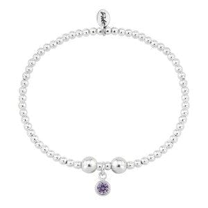 Silver Amethyst CZ February birthstone bracelet Bracelet Trink