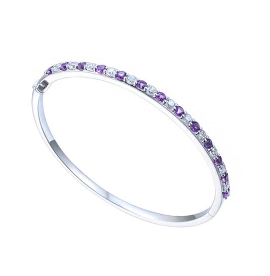 Silver Amethyst Tempting Bangle Bangle Amore