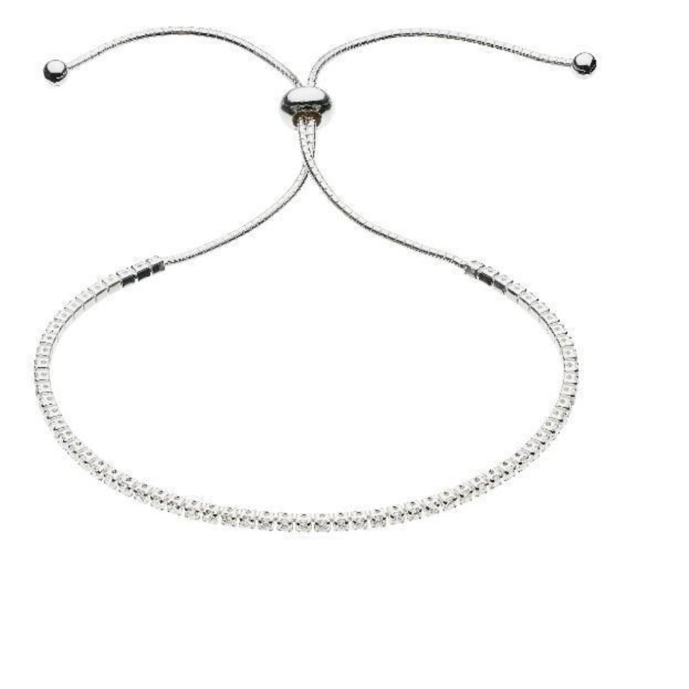 Silver and cubic zirconia fine toggle bracelet Bracelet DEW   