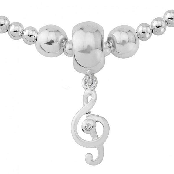 Silver and cubic zirconia treble clef bracelet Bracelet Trink   