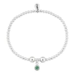 Silver and Emerald CZ May birthstone bracelet Bracelet Trink