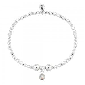 Silver and Opal CZ October birthstone bracelet Bracelet Trink