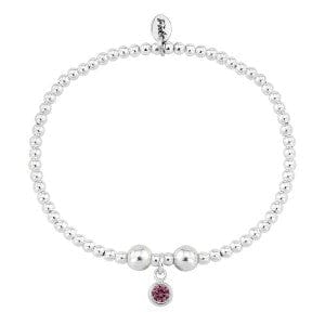 Silver and Ruby CZ July birthstone bracelet Bracelet Trink