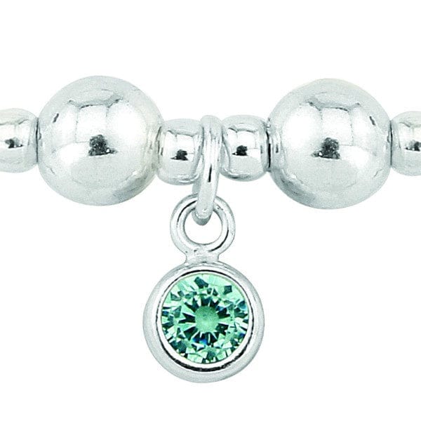 Silver Aqua CZ March birthstone bracelet Bracelet Trink