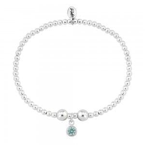 Silver Aqua CZ March birthstone bracelet Bracelet Trink