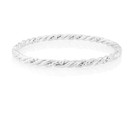 Silver Bead & twist bangle Bangle John Garland-Taylor