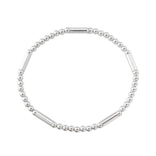 Silver beads and tube bracelet Bracelet Trink   