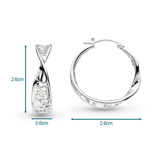 Silver blossom flourish large hoop earrings Earrings Kit Heath