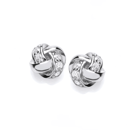 Silver Celtic Love Knot Stud Earrings Earrings Cavendish French