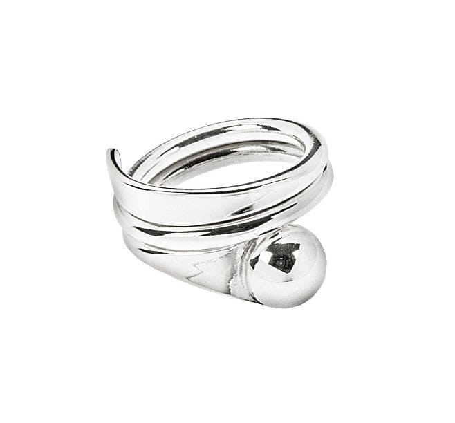 Silver coiled bead ring Ring Tianguis Jackson M