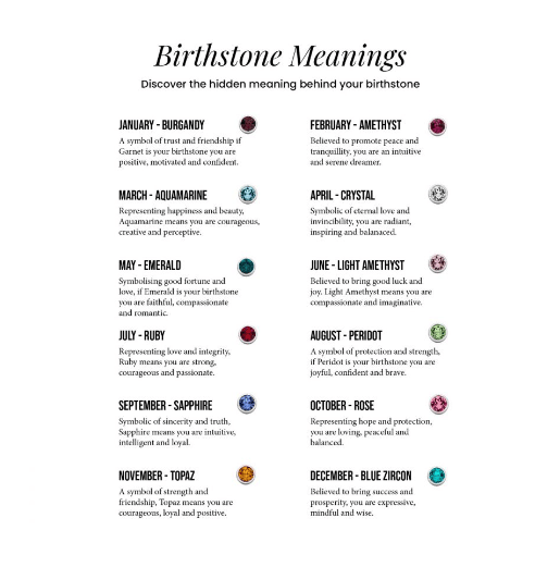 Silver Crystal Birthstone Necklace With Engravable Disc - Select Month Pendant Rock Lobster Jewellery