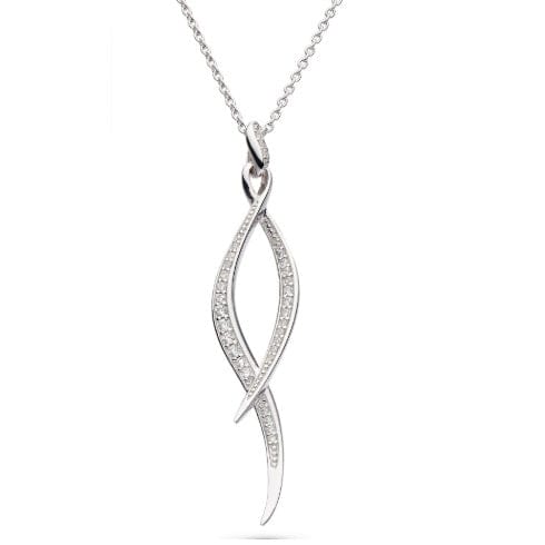 Silver CZ entwine twine twist pave pendant Pendant Kit Heath